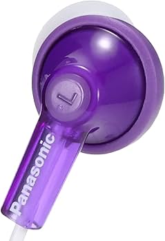 Amazon.co.jp: パナソニック カナル型イヤホン パープル RP-HJE150-V