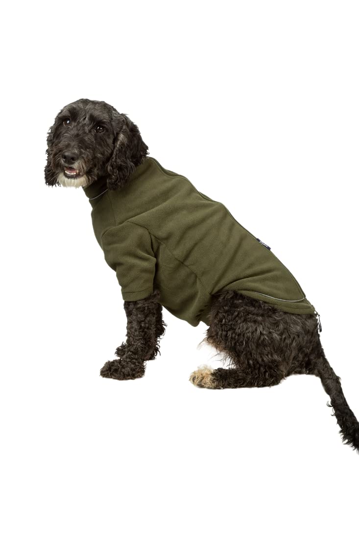 Fleece Dog Jumper Puppy Jacket Winter Coat XS, S, M, L, XL Pet Clothes Rydale 18 Colours (X-Large, Olive) — image 1