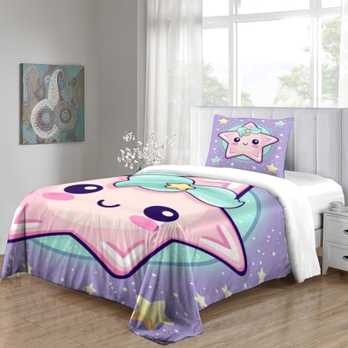 Housse de Couette Pentagramme 3D en Microfibre Super Douce et Finition Premium Single