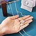 Pandahall 1M 925 Sterling Silver Paperclip Chains Bracelet Necklace Jewelry Chains 4x1.7x0.3mm Soldered Silver Oval Link Chains for Permanent Jewelry Making with Polishing Clothe & Velvet Bags