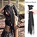 Produktbild 20" 10 Stränge/Pack Handmade Dreadlocks Dreads Haarverlängerungen Hair Extensions Synthetik Braiding Häkeln für Afro Damen Herren Haar Ombre Faux Locs Reggae Hair (Natur Schwarz)