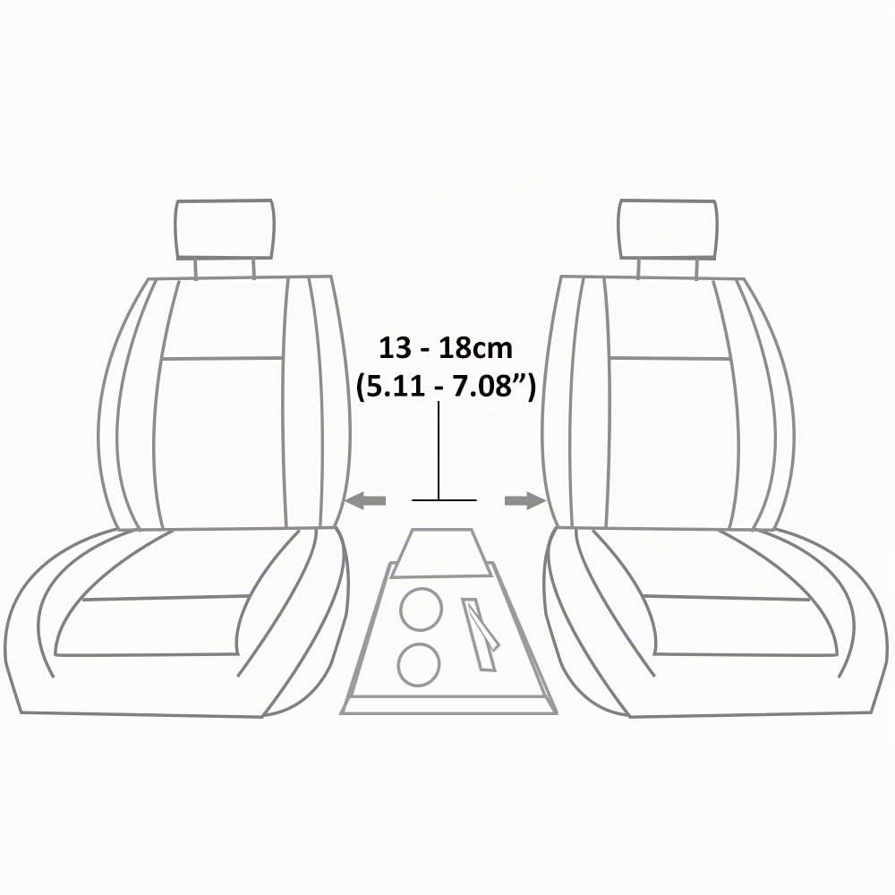 Bracciolo universale per console centrale di auto, modello: 48013, in similpelle, parte superiore scorrevole, con spazio all’interno per riporre oggetti