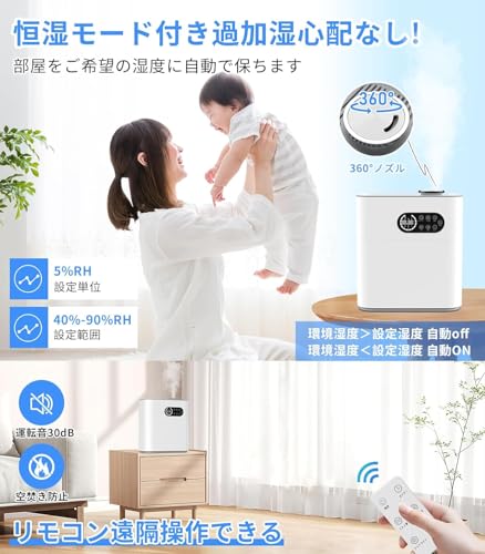 Gujunf 加湿器 スチーム式 6.5L