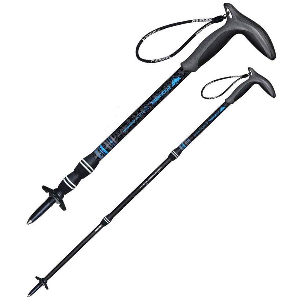 Bastones Trekking, Bastones para Senderismo Esquí 49cm - 100cm Fibra De Carbon, Anti-Choque, Ligero Y Telescopico para Montañismo, Caminata