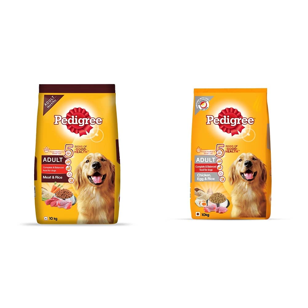 Pedigree Adult Dry Dog Food, Meat & Rice, 10kg Pack and Adult Dry Dog Food, (High Protein Variant) Chicken, Egg & Rice, 10kg Pack (B08GMWKH6P) Amazon Price History, Amazon Price Tracker