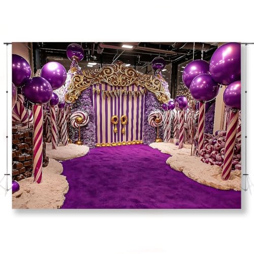 KUKUSOUL Chocolate Factory Backdrop Candyland Fantasy Sweet Candy Backdrop