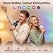 BONAOK Bluetooth Karaoke Mikrophon Erwachsene, Tragbares 3 in 1 Singing Mic, Handmikrofon Home Geburtstagsgeschenk Karaoke Mikrofon für iPhone, für Android, für PC, für Smartphone (Schwarz)