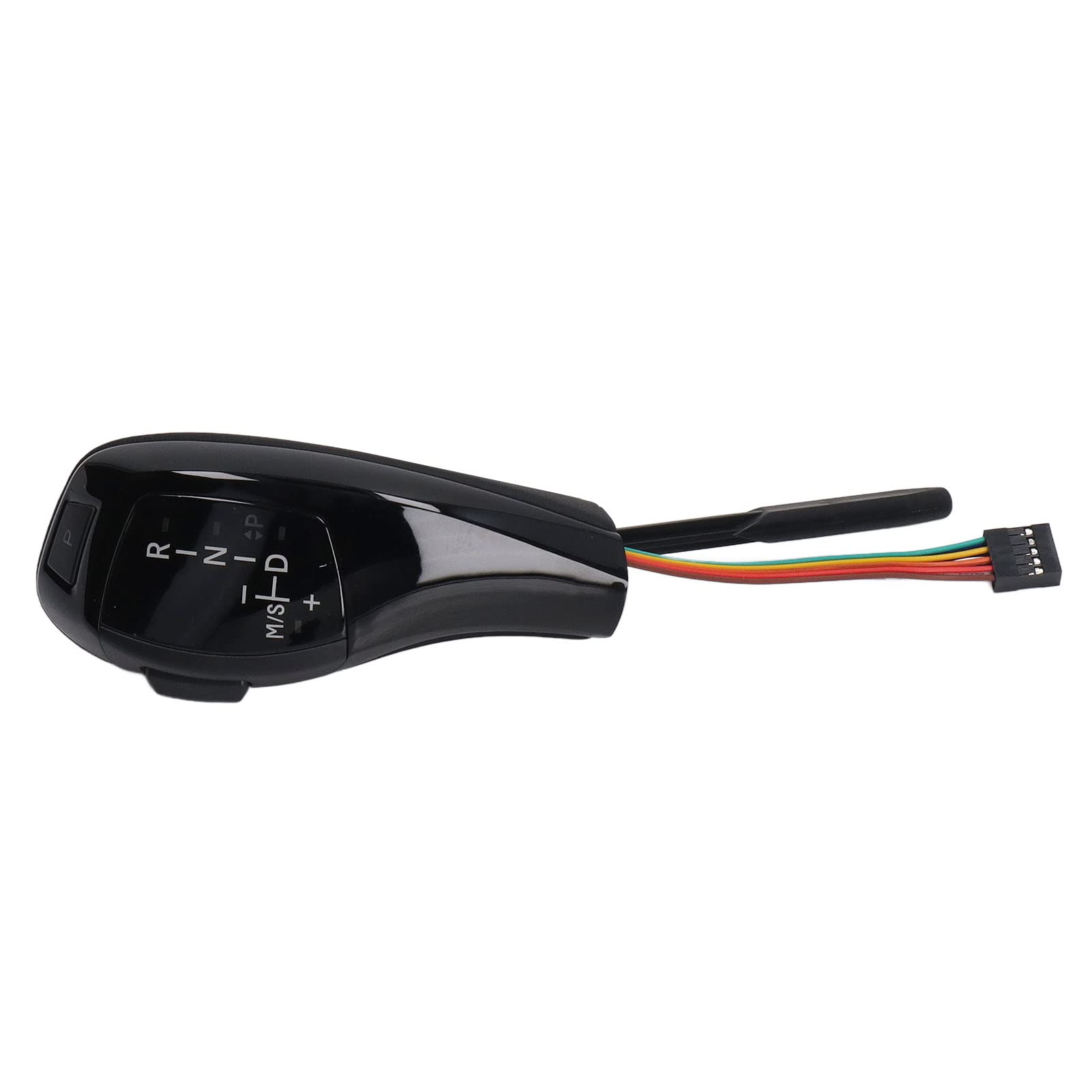 Kit de actualización de cabezal de palanca de cambios con perilla de palanca de cambios LED, mango LED estilo serie F con botón de arranque y parada del motor, agarre de cuero PU (Negro brillante)