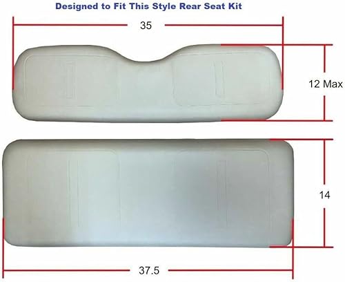 Miniatura 3 de Huskey Parts Company 4 fundas de asiento de carrito de golf marrones con puntada de diamante compatibles con Yamaha Drive G29 2007-2016, Drive 2