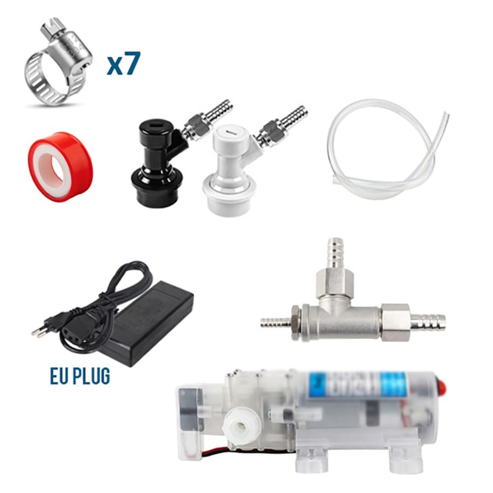 Pompa For Fermentazione A Gas Fatta In Casa, Dispositivo Di Accelerazione Della Fermentazione Secondaria Della Birra, Sistema Di Aerazione In Linea Del Mosto Di Barile Di Carbonatazione Rapida, Argent