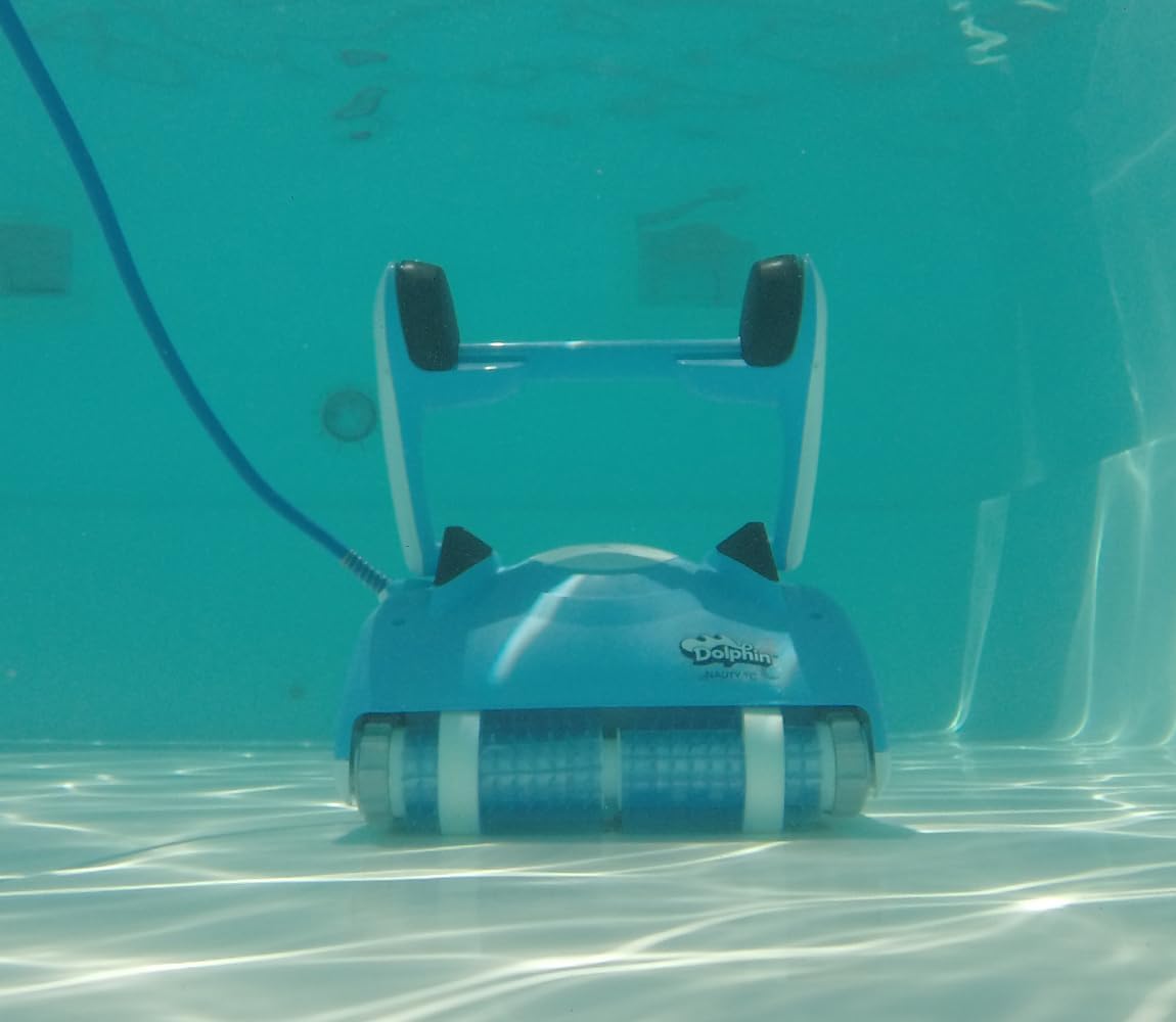 Close-up of Dolphin Nauty TC remote control and filter basket