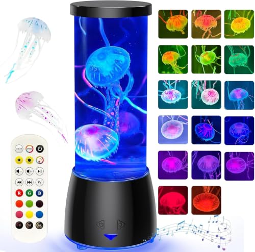 Image of LED Liquid Motion Lamps 17 Colors Color Changing Table Lamp for Kids Adults Bedroom Decor, 13.5 Inch Small Silver Blue Green Pink Relax Night Light Sensory Mood Nightlight with 8H Timing