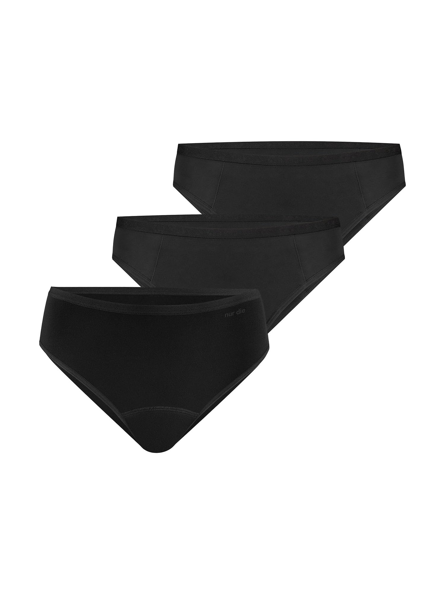 NUR DIE Lot de 3 culottes menstruelles pour femme - Absorbantes - Lavables