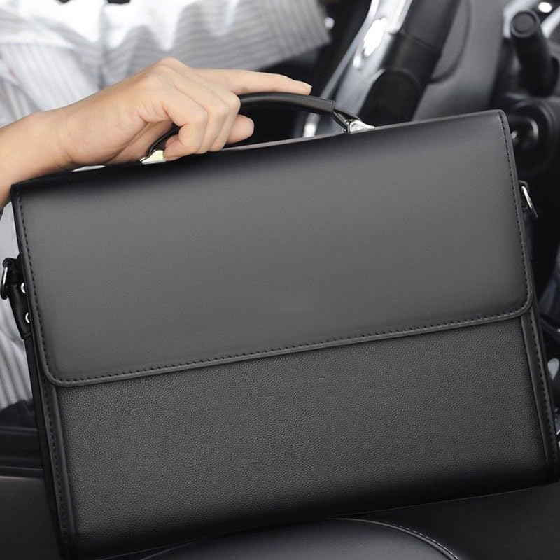 Men's Handbag Business Conference Commuting Crossbody Bag Horizontal Leather Work File Package