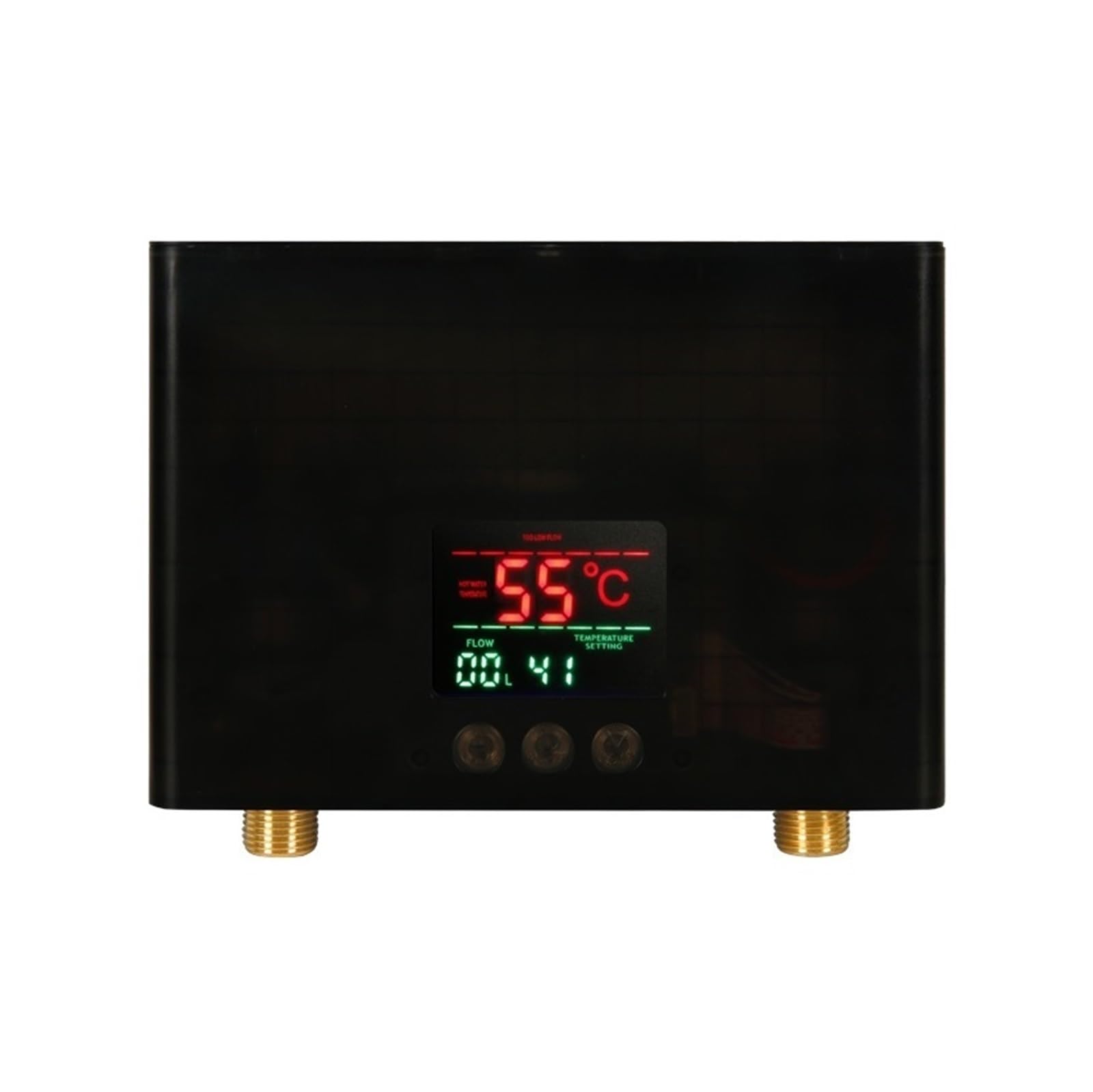 Scaldabagno Elettrico, Scaldabagno Istantaneo Bagno Cucina Scaldabagno Elettrico Montato A Parete Scaldabagno Senza Serbatoio con Telecomando(Black Rose)