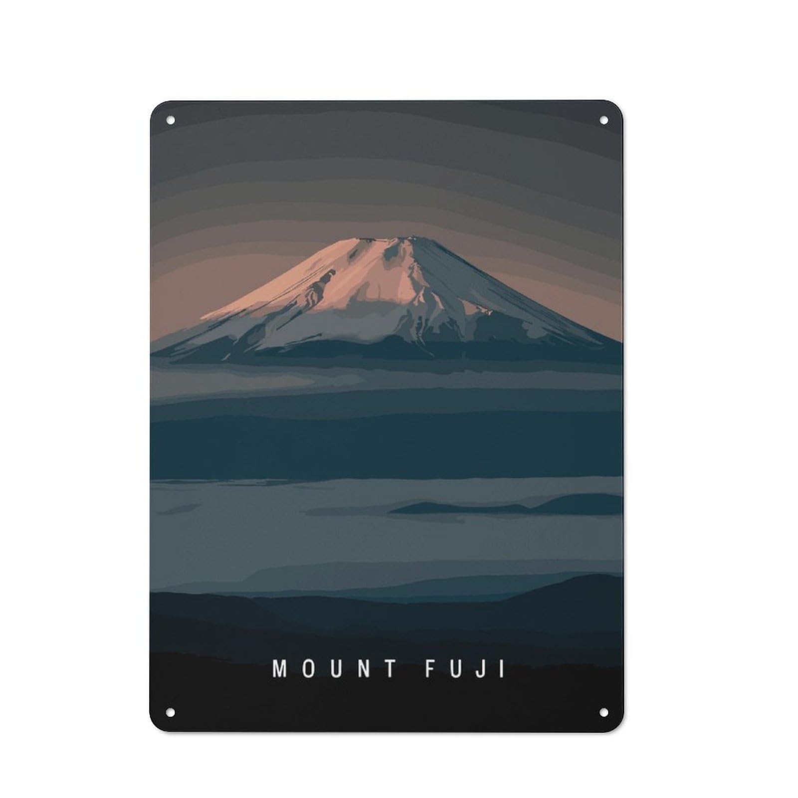 Junmoney Clean Mt Fuji Japanese Art Retro Printed Metal Sign 40X30cm For Garage Or Workshop, For Garage, Workshop And Man Cave Decoration