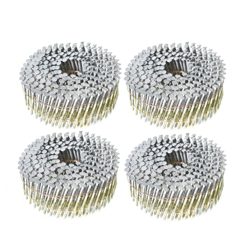 TJHSM 1200 Count 15 Degree Siding Nails 1-1/4 in. x 0.09 in. Full Round Head Ring Shank Wire Roll