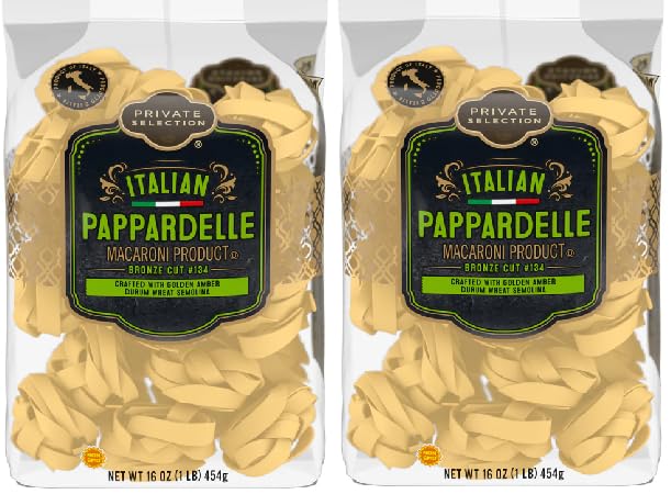 Italian Pappardelle Macaroni Product Pasta (2 Bags,16 oz. Each Bag)