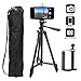Produktbild HEOYSN Handy Stativ 50 Zoll, Kamera Stativ mit Handyadapter und Tragetasche Aluminum Fotostativ für iPhone Samsung und Kamera
