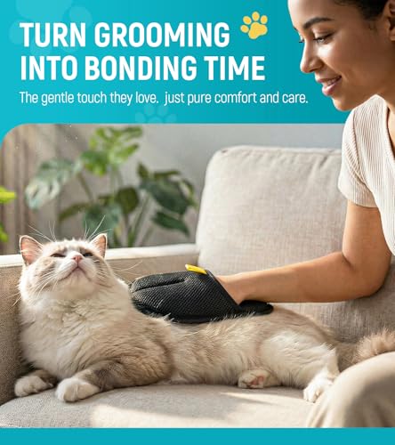 Pet Hair Removal Glove for Cat & Dog, Reusable Electrostatic Hair Remover - Image 5