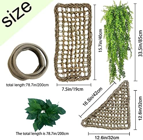Bearded Dragon Hammock - Natural Seagrass Reptile Accessory