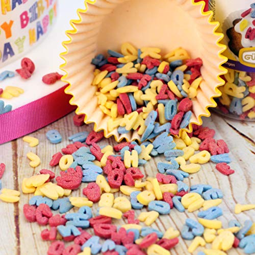 Image of La Aromatic Alphabet Shapes Jimmies /Sprinkles for Cake decorations-200gms