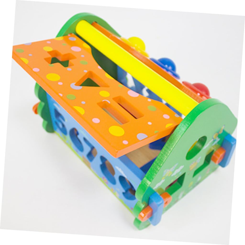Juguete de Madera de Combinación de Números y Formas, Casa Desmontable de 1 Juego para Niños, Mejora el Razonamiento en Interacción Padre-Hijo