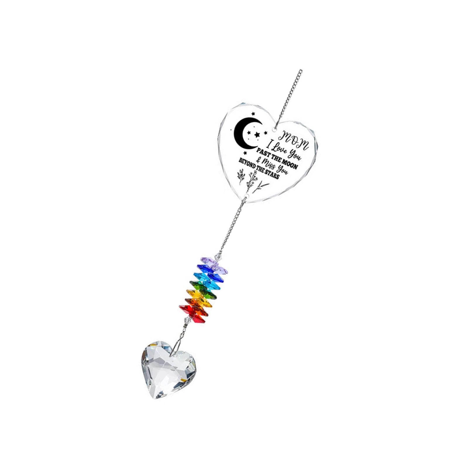 Mekalero E Crystal And Acrylic Wind Chimes In Heart Shap Suitabl Adds Charm To Any Room With Its Reflectiv Colorful Color Hom Deck Wind Toll