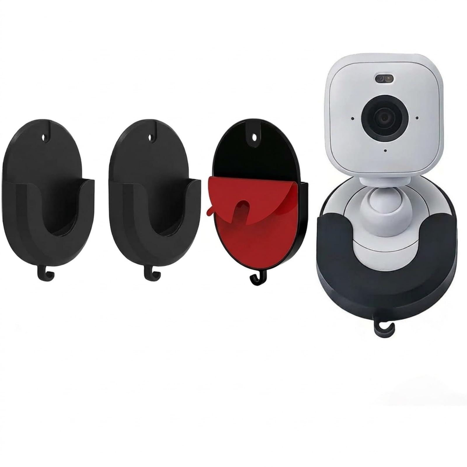 3 Pack Ring Camera Mount, No Drill Adhesive Wall Mount for Blink Camera and Ring Indoor Cam, Camera Bracket Compatible with Ring Indoor Cam/Plus/Mini 2K, No Screws