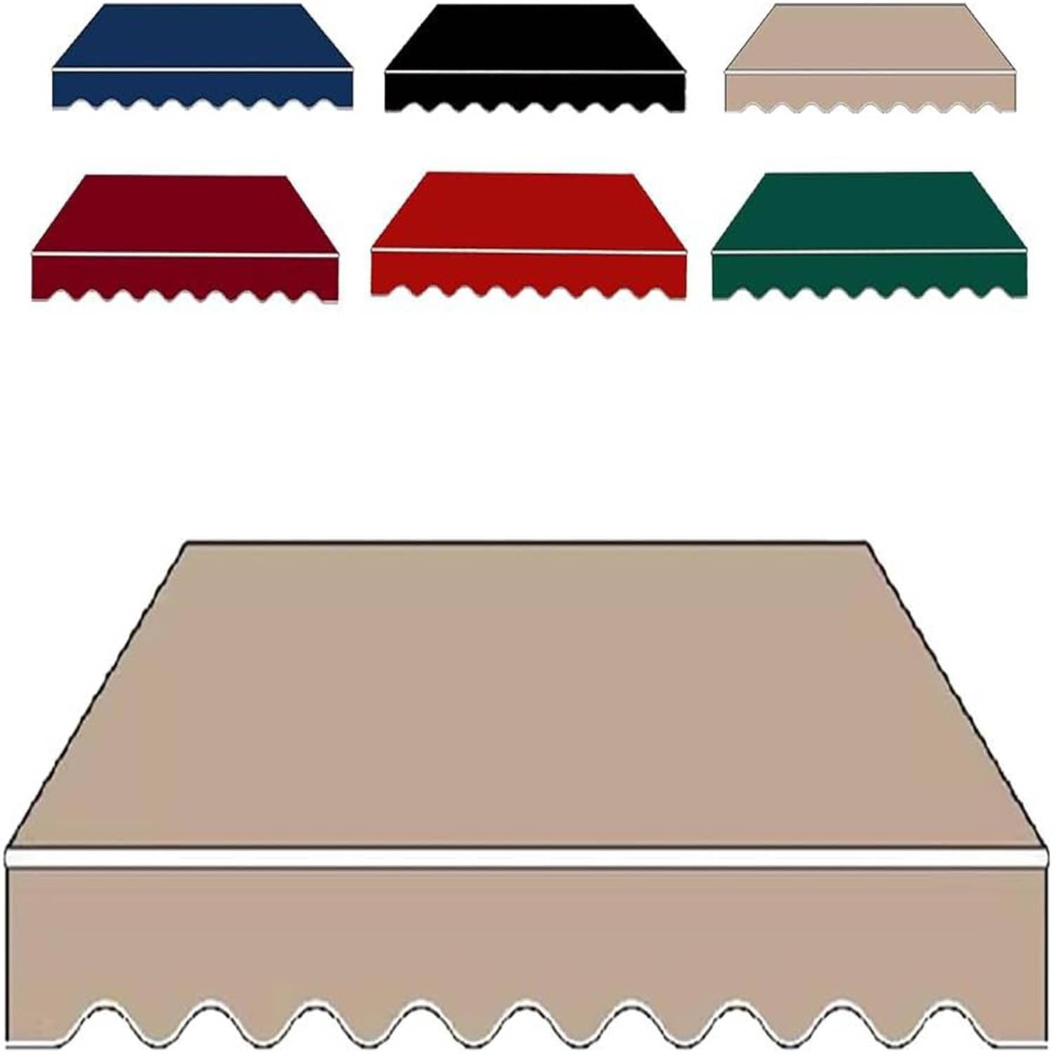 Lona para toldo exterior impermeable recambio de jardín 320 g/m²