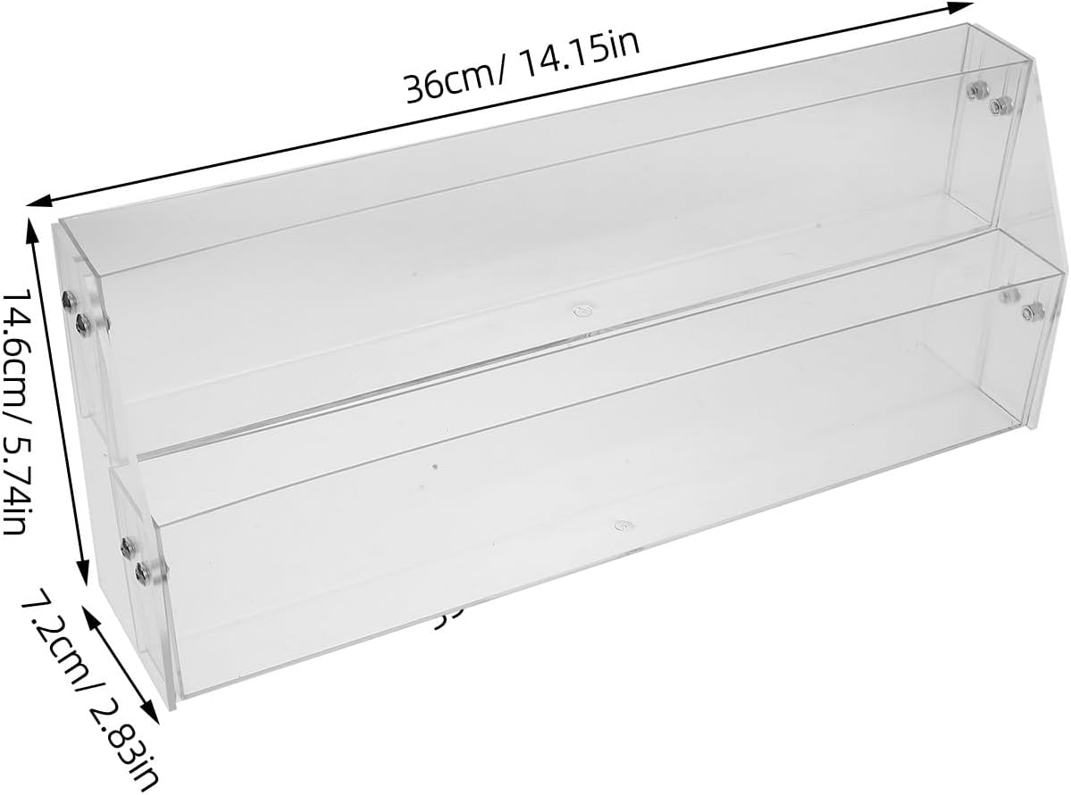 Transparent Retail Display Rack: Clear Plastic Shelves Tabletop Stand - Snack Display for Market - Badge Showcase Riser - Organizer for Countertop