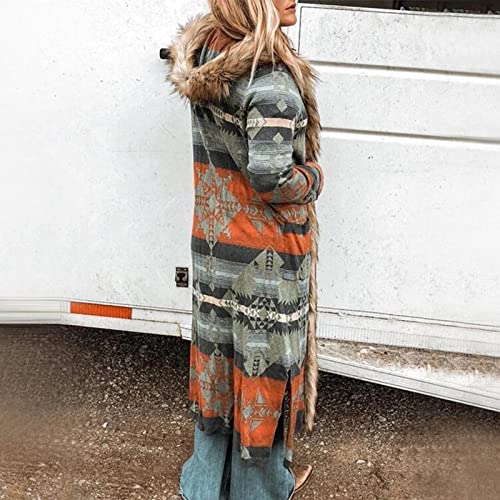 Womens Winter Coats Faux Fur Warm Jackets Fuzzy Hoodie Cardigans Long Sleeve Oversized Casual Outerwear with Pockets3