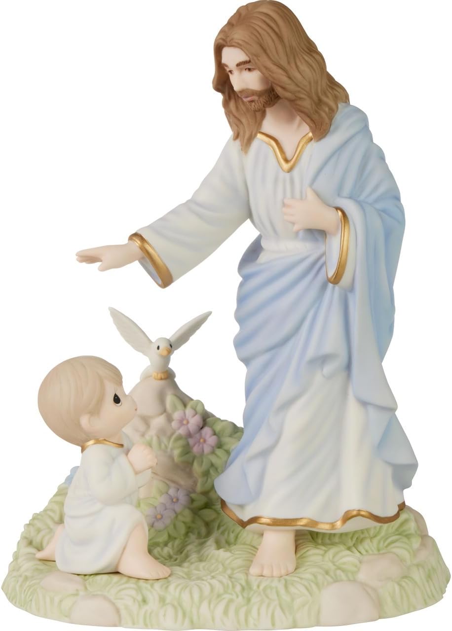 Precious Moments Be Filled with The Blessings of Christ Limited Edition Figurine, Bisque Porcelain Religious Christian Gift Collectible – 239021