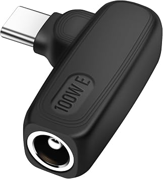 100W PD USB Type C to DC 6.3mm x 3.0mm Adapter,90 Degree DC 6.3 x 3.0mm Female to USB Type C Male Power Charging Adapter for Laptop Power Supply