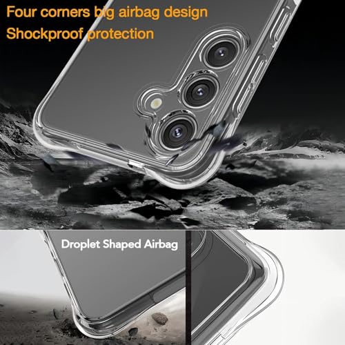 Image of BOXXO Flexible Back Cover for Samsung Galaxy S25 Plus 5G | Back Cover Transparent Clear Shockproof Case Four Corner Protection | Slim Protective Mobile Phone Cover for Samsung Galaxy S25 Plus 5G
