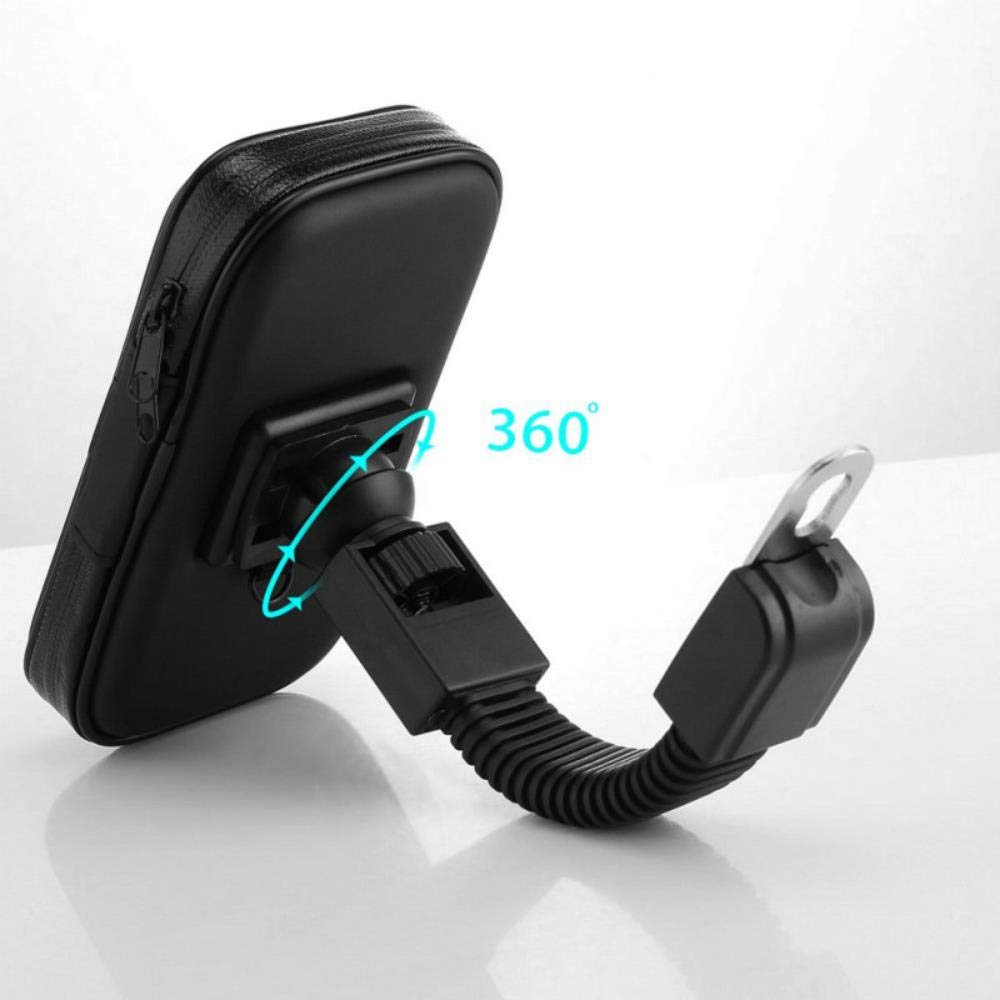 JUO Motosiklet Bisiklet Telefon Tutucu Suya Dayanıklı Large Ayna Bağlantılı