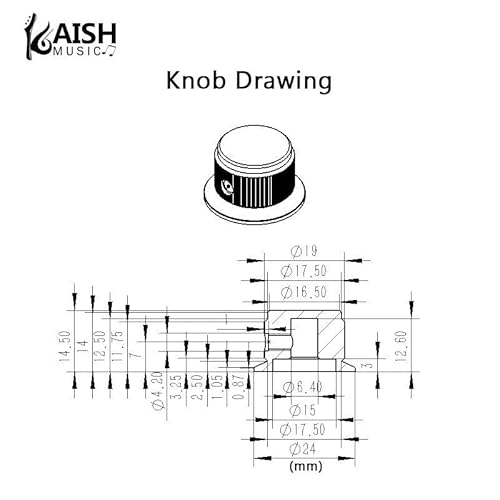 3-Pack Set Screw Style Aluminium Potentiometer Knobs 1/4" Universal Top Hat Knobs Bell Volume Tone Control Knobs For Guitar/Bass/Amps/Preamps Silver #TOP1