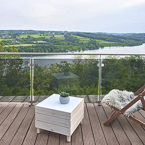 Table d'appoint Moree Beach 52 table basse blanche gain de place