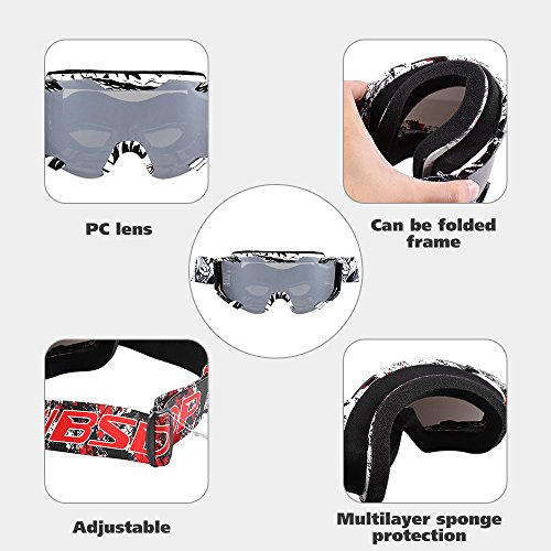 Yorten Novos óculos de motocross Cycling MX Off Road Capacete Ski Sport Gafas para motocicleta Dirt