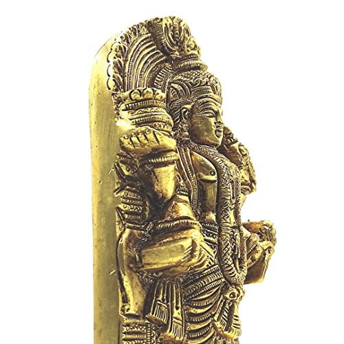 Image of Plus Value Brass Lord Dhanvantari Idol Statue Vastu Products Remedies for Home Decor (Size 5.5-inches)