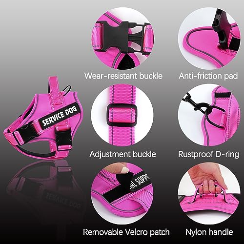 voopet Service Dog Harness, Emotional Support Pet Vest Harness, Reflective Breathable and Adjustable No-Pull ESA Dog Harness for Small Medium Large Dogs (with 4 PCS Removeable Tags) voopet Service Dog Harness, Emotional Support Pet Vest Harness, Reflective Breathable and Adjustable No-Pull ESA Dog Harness for Small Medium Large Dogs (with 4 PCS Removeable Tags)