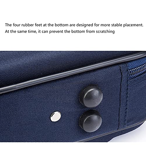 Document Bag Square Box Laptop Bag Canvas Business Work Package Men's Briefcase with Zipper Multi Document Pocket 14-16 in (Color : Black, Size : 16IN)4