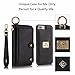 Petocase Compatible iPhone 8 Plus/iPhone 7 Plus Wallet Case, Multi-Function Zipper Purse Detachable Magnetic Back Cover Wristlets 13 Card Slots & 4 Cash Pocket for Apple iPhone 8 Plus/7 Plus, Black