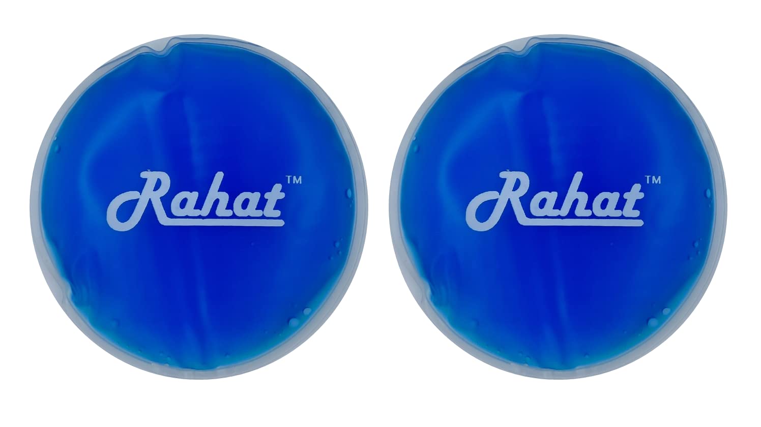 Rahat Reusable Round Gel Ice Pack Soft & Flexible Use Microwave Hot or Freezer Cold for Joint Pain,Muscular Pain,Tired Eyes,Injuries Pain Relief,Reduce Swelling (Pack Of 2) Made In India HRHCP-11