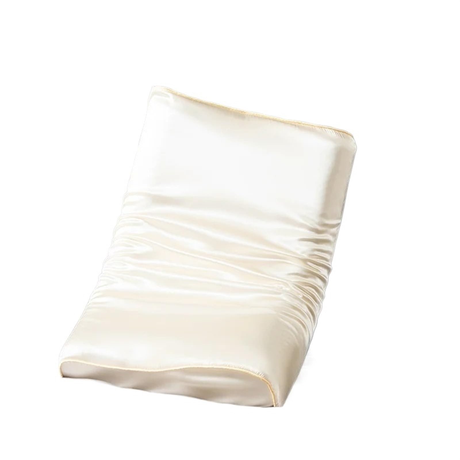 Fundas de Almohada de Seda, 22 Momme Funda De Almohada Seda Morera for Espuma Viscoelástica Látex, Multicolor, Varios Tamaños(White,1PCx40x60cm)