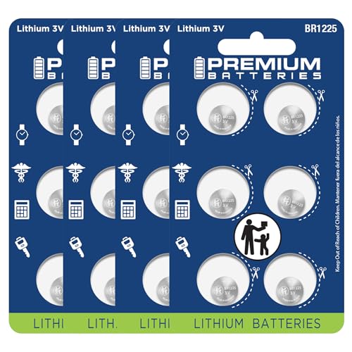 Pilas botón Premium BR1225 Litio 3V 24 unidades