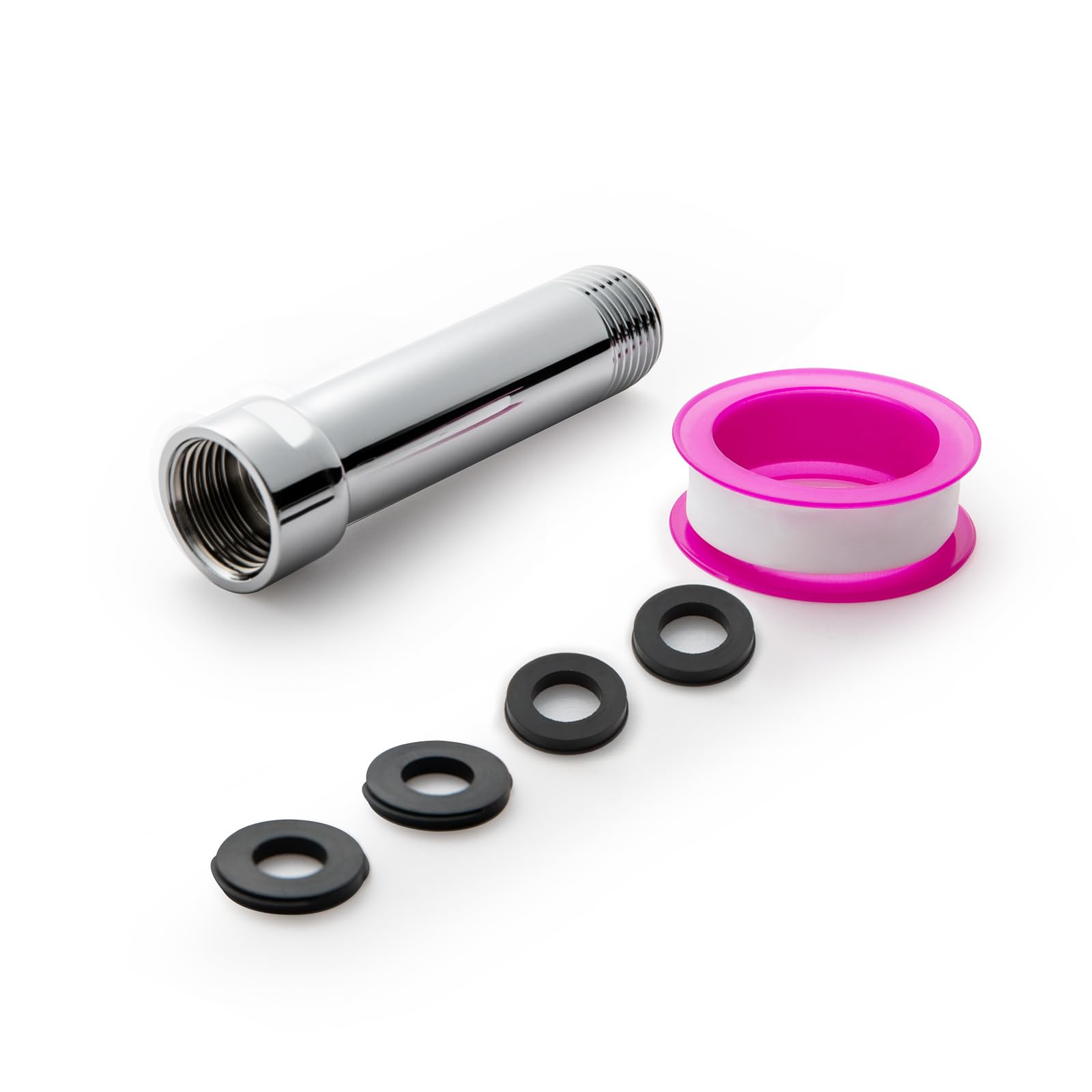 OFFO Shower Head Extension Arm, Shower Arm Extension Shower Head Extender Made of 304 Stainless Steel Shower Pipe Extension, Chrome 3 Inches