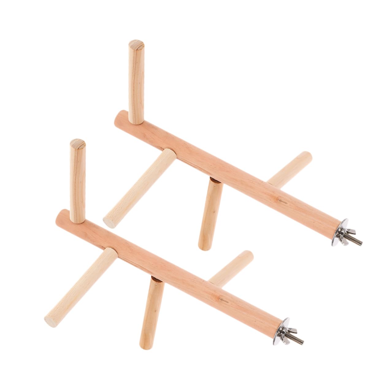 YARNOW 8 Piezas De Juguete para Pájaros Perca para Periquito Juguete Percha De Madera Natural para Pájaros Perchas para Cacatúas Soportes para para Loros Accesorios para