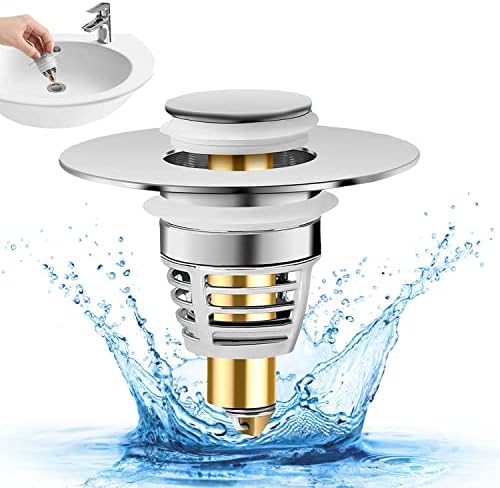 Universal Bathroom Sink Stopper, Pop up Sink Plug Sink Strainer Basin ...
