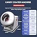 Kindevieft Commercial Sugar Coater Machine, 9 Adjustable Speeds Electric Candy Polishing Machine, Sugar Ball Panning Machine with Coating Drying Function, Perfect for Food Industry